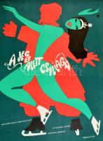 1965 A jégbalett csillaga, szovjet film, MOKÉP plakát, hajtott, 60×40 cm
