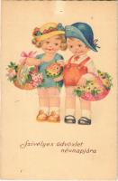 9 db régi üdvözlőlap, motívumlap / 9 pre-1945 greeting motive cards