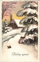 9 db régi üdvözlőlap, motívumlap / 9 pre-1945 greeting motive cards