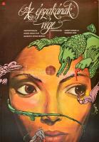 1979 Herpai Zoltán (1951-): Az éjszakának vége, indiai film, MOKÉP plakát, hajtott, 60×40 cm