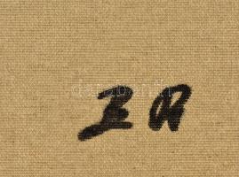 Barabás Roland (1976-): Kommunikáció. Akril, vászon, jelzett (hátoldalán), 50×50 cm