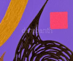 Barabás Roland (1976-): Örvény. Akril, vászon, jelzett, 70×50 cm