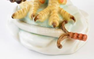 Herendi Turul, kézzel festett, jelzett, apró kopásnyomokkal, m: 35 cm