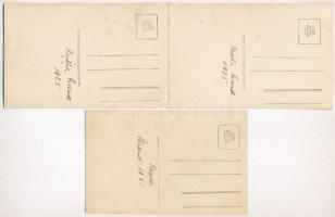 1925 Resica, Resita; strand, fürdőzők a medencében / spa, bathing people in the swimming pool - 3 db...