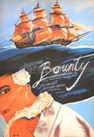 1987 Rácmolnár Sándor (1960 - ): Bounty, amerikai film plakát, főszerepben: Mel Gibson, Antony Hopkins, ofszet, hajtott, 80x60 cm