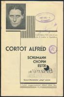 1937 Cortot Alfréd Schhuman Chopin est. koncertműsor. füzet.16p.