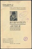 1936 Rubinstein Arthur zongoraest. koncertműsor. füzet.10p.