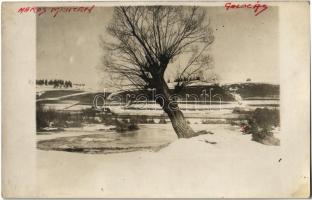 Galócás, Galautas; A kanyargó Maros folyó mentén télen / Mures riverside in winter. photo