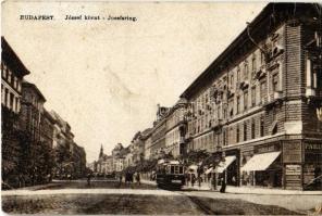 1919 Budapest VIII. József körút, villamos, üzletek (EB)