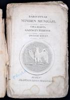 Báróczynak minden munkáji. Újrakiadta Kazincy Ferencz. Harmadik és Hetedik kötet. Pesten, 1814, Trat...
