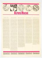 Alfons Mucha: Plakáty. 9 db plakát mmodern mappa. 43x60 cm