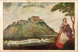 Munkács vára. Ez a magyarok földje / Hrad Palanok / Mukachevo Castle. Hungarian irredenta propaganda s: Biczó András (EK)
