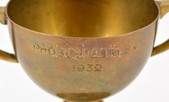 1932 Phőbus serleg réz sport serleg, felirattal 10 cm