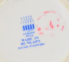 Zsolnay váza, kézzel festett, jelzett, hibátlan, m: 18 cm