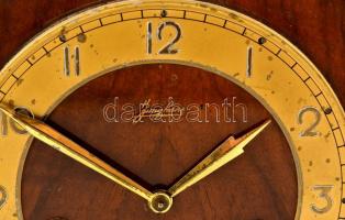 Junghans negyed ütős, ingás, asztali- / kandalló-óra hibátlan szerkezettel, szép hanggal, felhúzó ku...