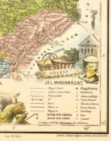 Maros-Torda vármegye közigazgatási térképe (Marosvásárhely), színezett fametszet, paszpartuban, plex...