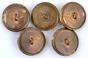 5 db régi katonai gomb