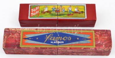 cca 1930 2 db Hohner szájharmónika eredeti dobozában