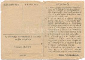 1946. 10.000AP nem kamatozó Pénztárjegy "Másra Át Nem Ruházható" T:III-
Adamo P57