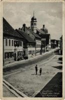 1942 Lauchheim, Adolf-Hitler-Strasse mit Marktplatz / street, market square (EK)