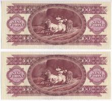 1984. 100Ft (2x) sorszámkövetők, nyomdai papírráncokkal T:I
Adamo F35