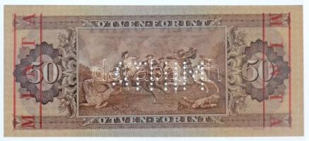 1951. 50Ft "MINTA" perforációval és függőleges felülnyomással, "D 057 017164" so...