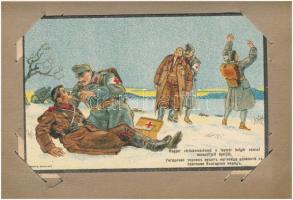 34 db RÉGI osztrák-magyar és német katonai és irredenta művészlap és fotók kis albumban / 34 pre-194...