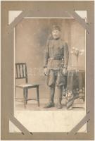 34 db RÉGI osztrák-magyar és német katonai és irredenta művészlap és fotók kis albumban / 34 pre-194...