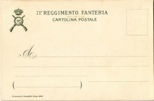 No. 71. Reggimento Fanteria Cartolina Postale / K.u.K. 71 Infantry Regiment military field postcard + memorial stamp