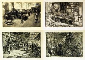 17 db szignózott magyar rézkarc az 1970-80-as évekből (Würtz Ádám, Pásztor Gábor, Váci András és más...