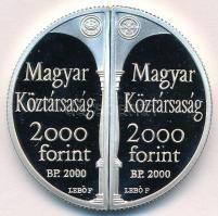2000. 2000Ft Ag "Lórántffy Zsuzsanna / Sárospatak" (2xklf) tanúsítvánnyal T:PP 
Hungary 2...