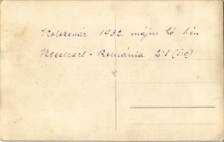 1932 május 1. Kolozsvár, Cluj; Beszkárt (BSzKRt, ma BKV Előre SC) - Románia labdarúgó mérkőzés, foci...