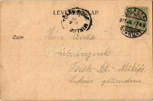 1902 Balassagyarmat, Fő utca, városháza, görög templom. Darvai Ármin (EK)