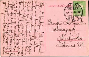 1914 Eperjes, Presov; Fő utca, park, üzletek, piac. Divald Károly fia / main street, park, shops, ma...