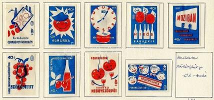 629 darabos magyar gyufacímke gyűjtemény