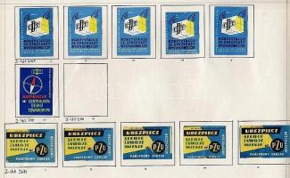 812 darabos lengyel gyufacímke gyűjtemény 1945-től 1966-ig