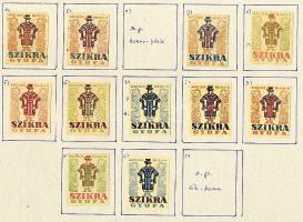 215 darabos magyar gyufacímke gyűjtemény 1945-től: korai kiadások szépen feldolgozva, a hiányzó soro...