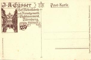 Nürnberg, Albrecht Dürer, 1471-1528. Gruss aus dem Pellerhaus J. A. Eysser Hof-Möbelfabrik und Kunst...