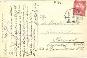 1917 Kolozsvár, Cluj; A Kárpátok őre. Csízhegyi S. fényképész / monument (EK)