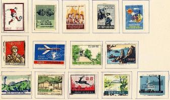 Egzotikus tengerentúli kis gyufacímke gyűjtemény: Batávia, Brazilia, Equador, Mexikó, Burma, Abu-Dha...