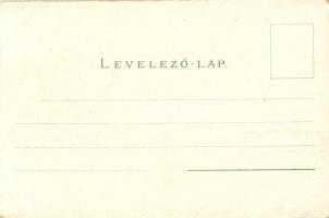 Budapest I. Alagút, takarékpénztár. Regel & Krug Art Nouveau, floral litho