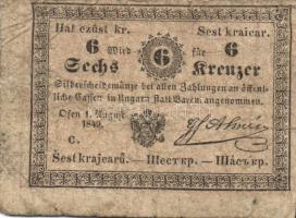 1849. 6 ezüst kr "Almássy" T:III