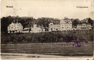 1918 Brassó, Kronstadt, Brasov; Fellegvár villa sor / villa alley (fl)