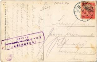 1918 Brassó, Kronstadt, Brasov; Fellegvár villa sor / villa alley (fl)