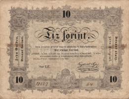 1848. 10Ft "Kossuth bankó" "alladalmi" tévnyomattal T:III+