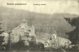 1914 Jósikafalva, Béles, Belis; Urmánczy kastély és kápolna. Lőwe Dezső kiadása / castle and chapel (fl)