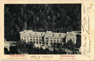 1903 Herkulesfürdő, Herkulesbad, Baile Herculane; Ferenc József udvar, fürdőépület / Franz Josefs-Hof / spa, bathing hosue, baths