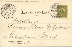 1903 Herkulesfürdő, Herkulesbad, Baile Herculane; Ferenc József udvar, fürdőépület / Franz Josef...