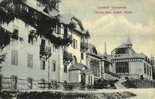 1912 Tátra, Vysoké Tatry; Csorbató Új szálloda. Quirsfeld János bazár kiadása / Strbské pleso, Grand Hotel (EK)