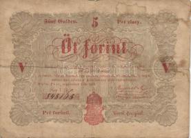 1848. 5Ft "Kossuth bankó"(2x) 2klf színvariáns T:III